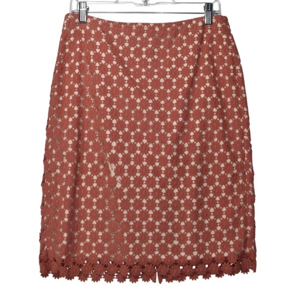 Talbots Lace Skirt Floral Hem Lined Party Cocktail Career Size‎ 6